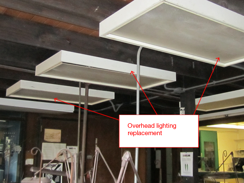 Craft Center overhead lighting
