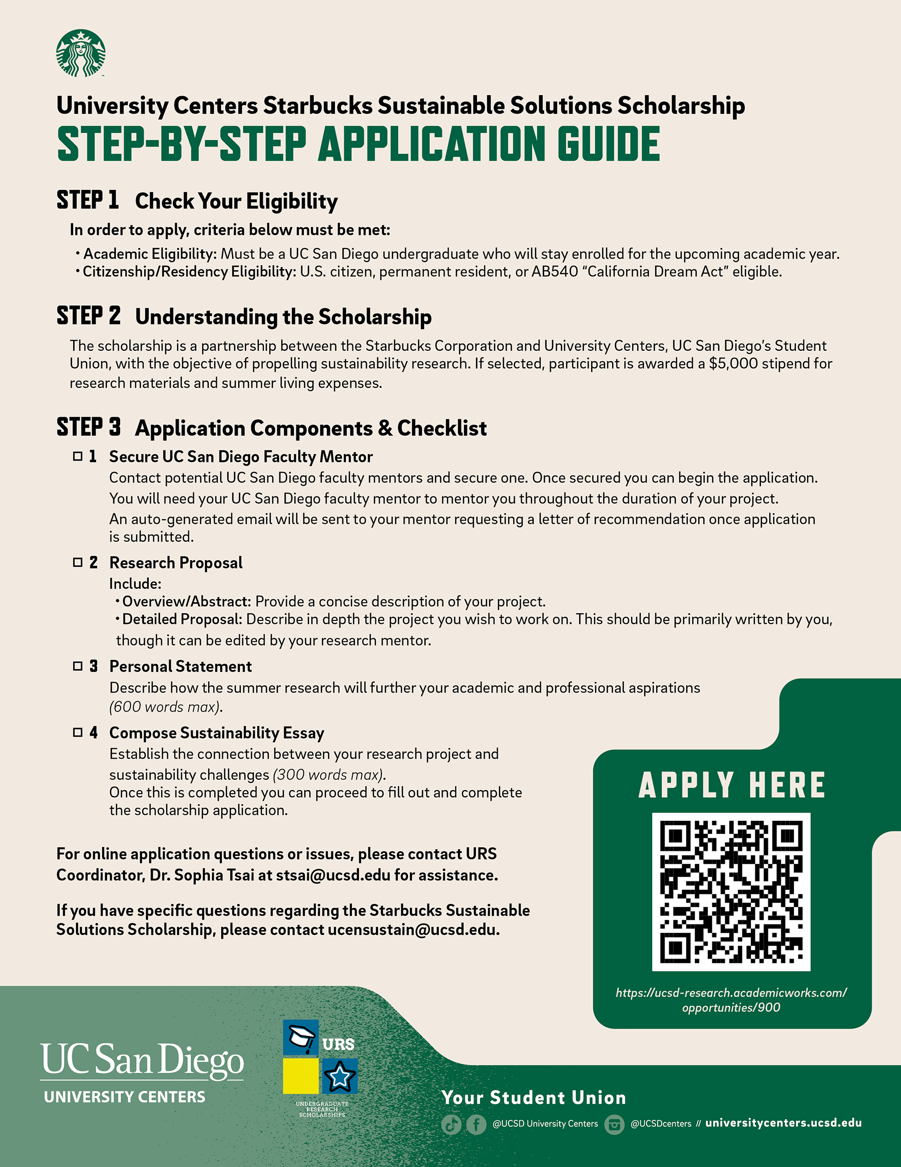 Starbucks Sustainability Scholarship Guide