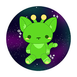 Alien Cat in space