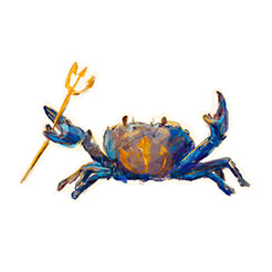 Crab holding a trident