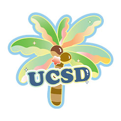 Color full palm tree with UCSD