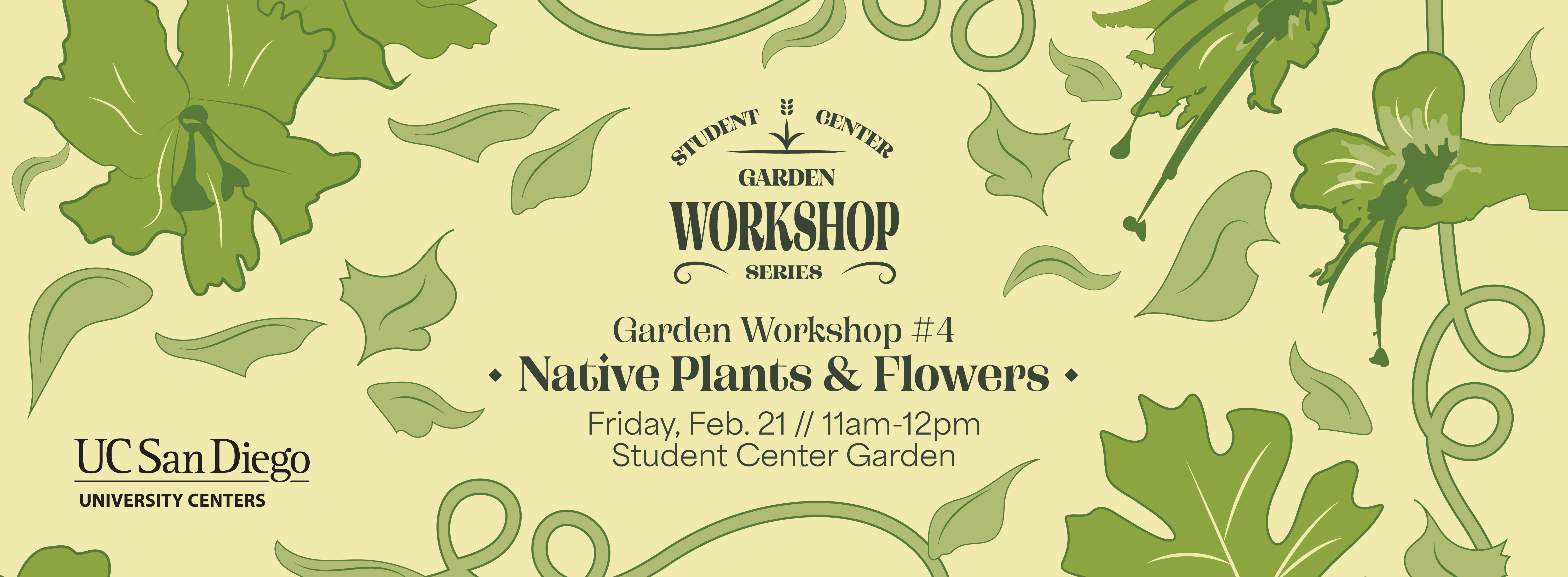 info about February workshop native plants and flowers