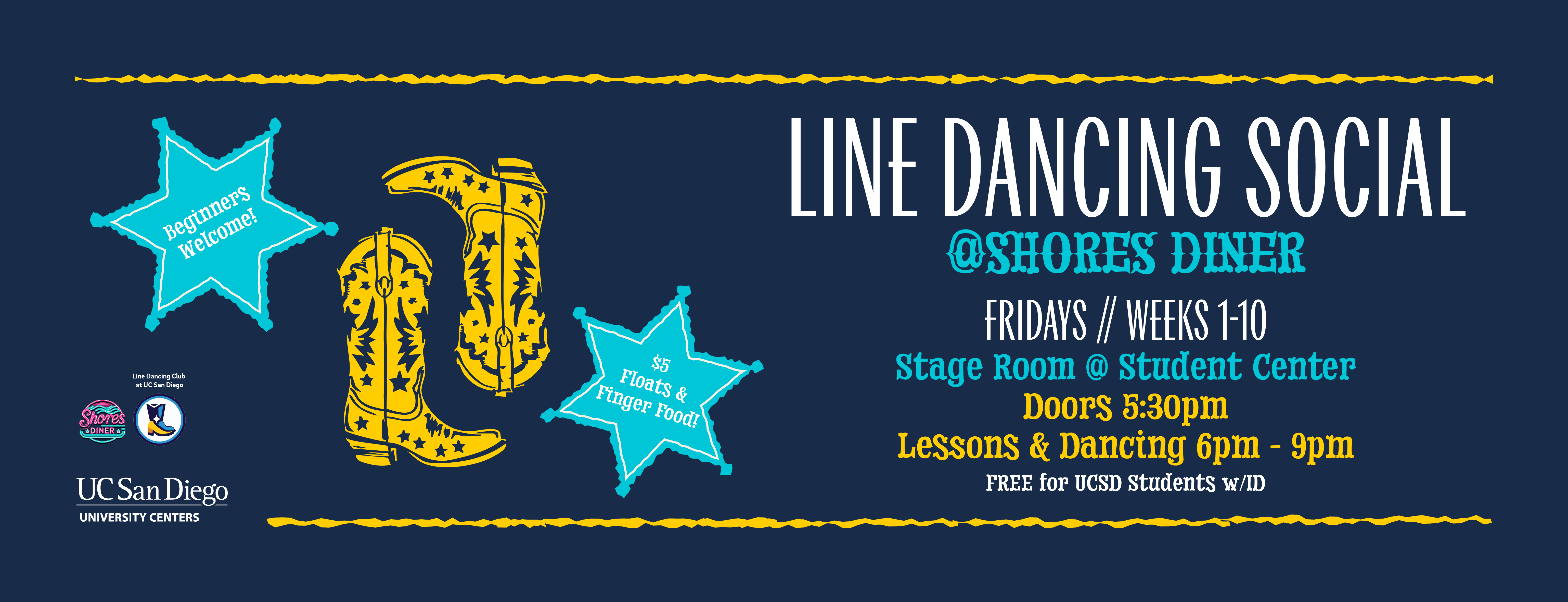 Line Dancing Social Spring 2026 @ Shores Diner (Fridays | Weeks 1-10 at 5:30PM)