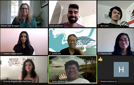 2020-2021 UCAB Board Members on Zoom